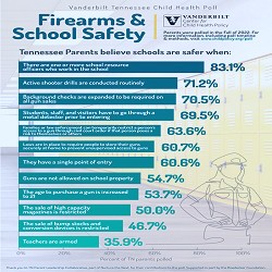 Majority of Tennessee parents agree on several school firearm safety  measures: poll | VUMC Reporter | Vanderbilt University